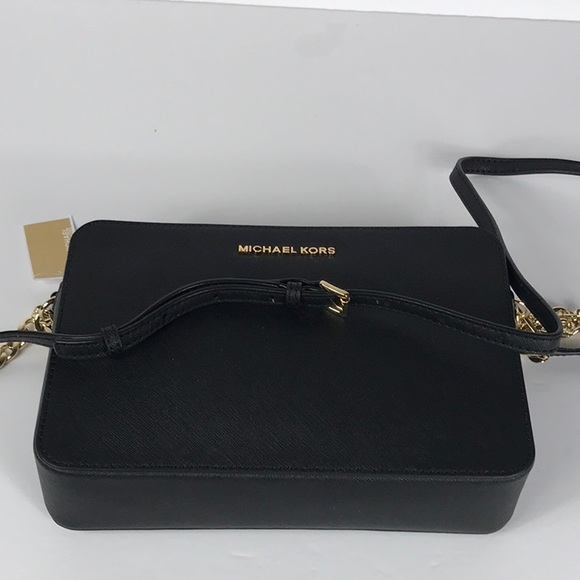 Michael Kors Lg Crossbody Black Leather Jet Set - Picture 4 of 8